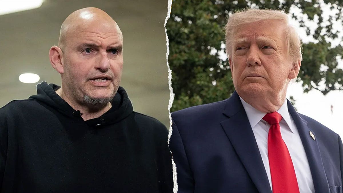 Democratic Sen. John Fetterman and President Donald Trump