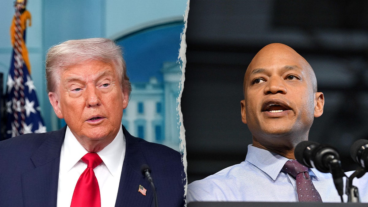 President Donald Trump and Maryland Democratic Gov. Wes Moore