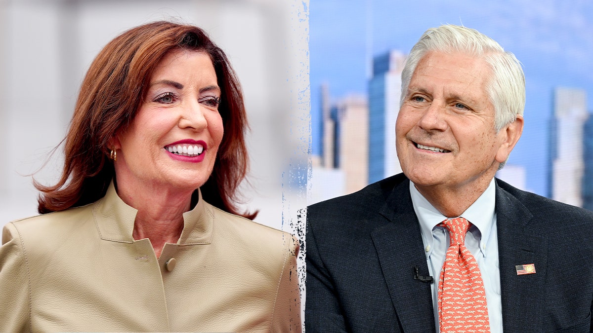 A split of Kathy Hochul and Bruce Blakeman.