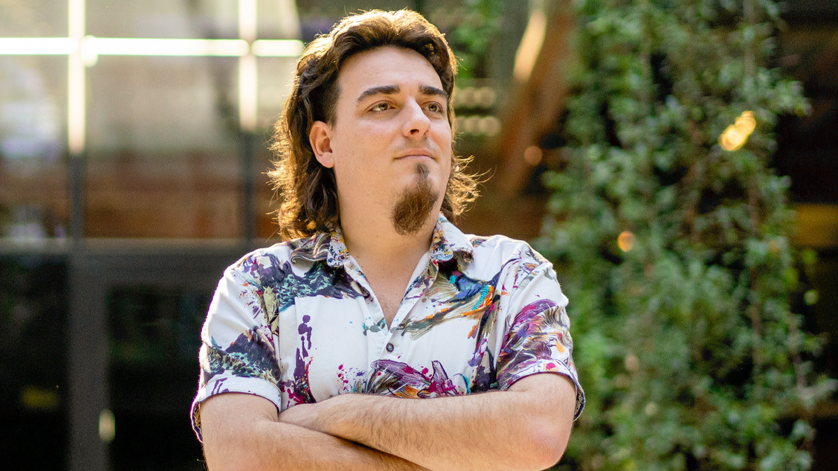 Palmer Luckey poses for photo