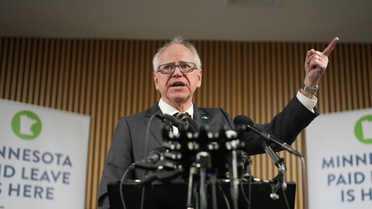 Minnesota governor Tim Walz during a press conference