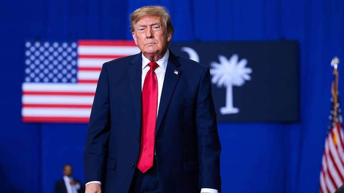 President Donald Trump at a campaign rally in South Carolina