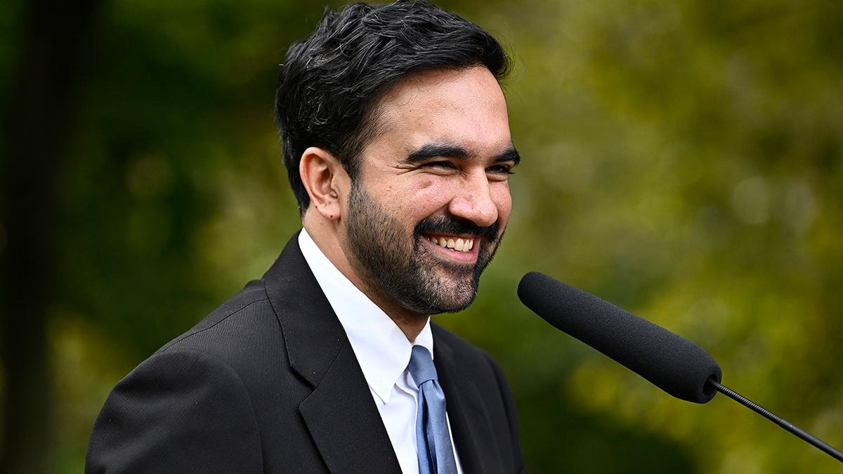 Zohran Mamdani smiles after meeting with President Donald Trump at Gracie Mansion.