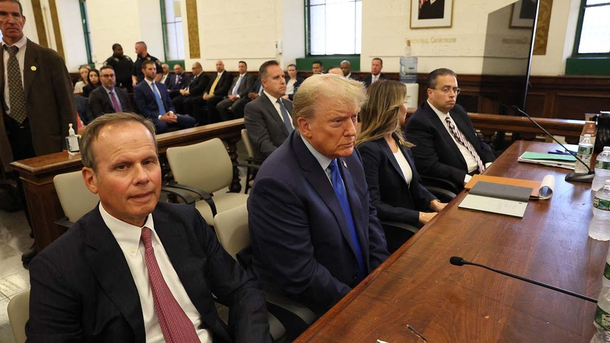 Former US President Donald Trump sits in a New York courtroom