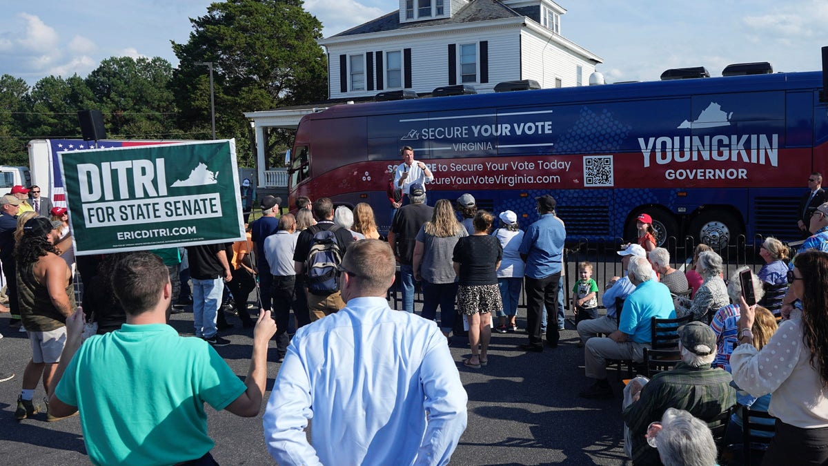 Glenn Youngkin on the campaign trail in Virginia