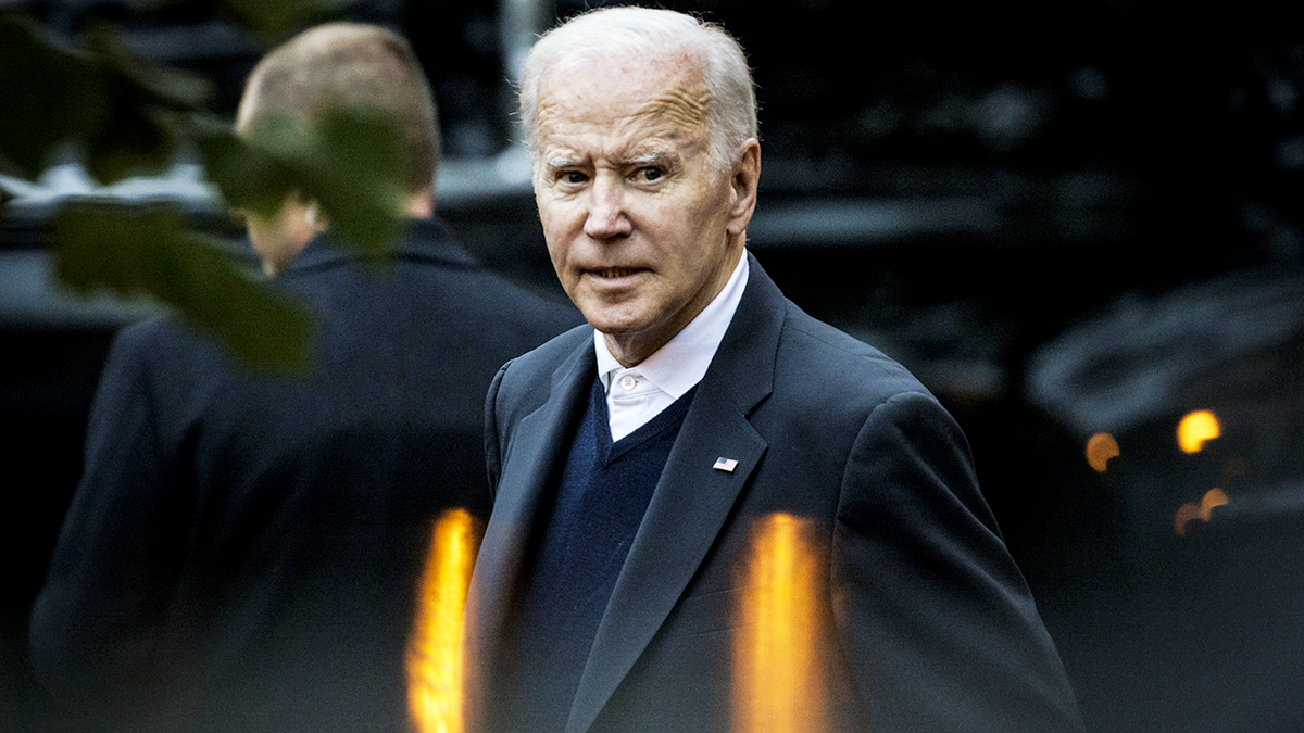 President Joe Biden leaves church