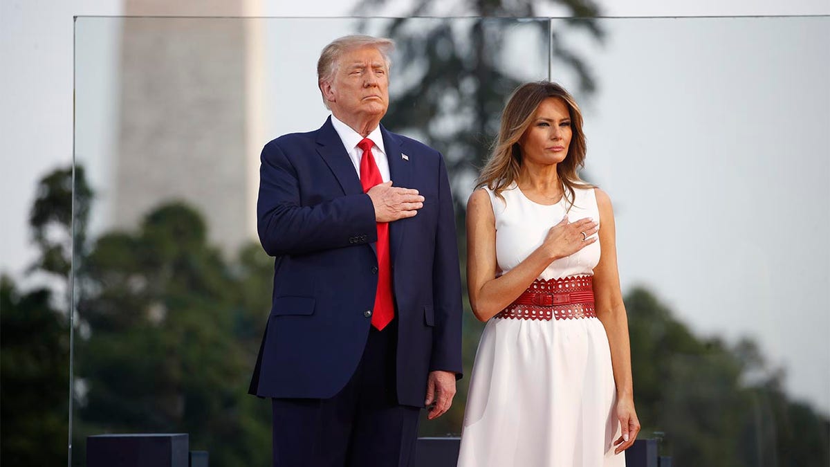 Donald Trump and Melania Trump in July 2020 shot